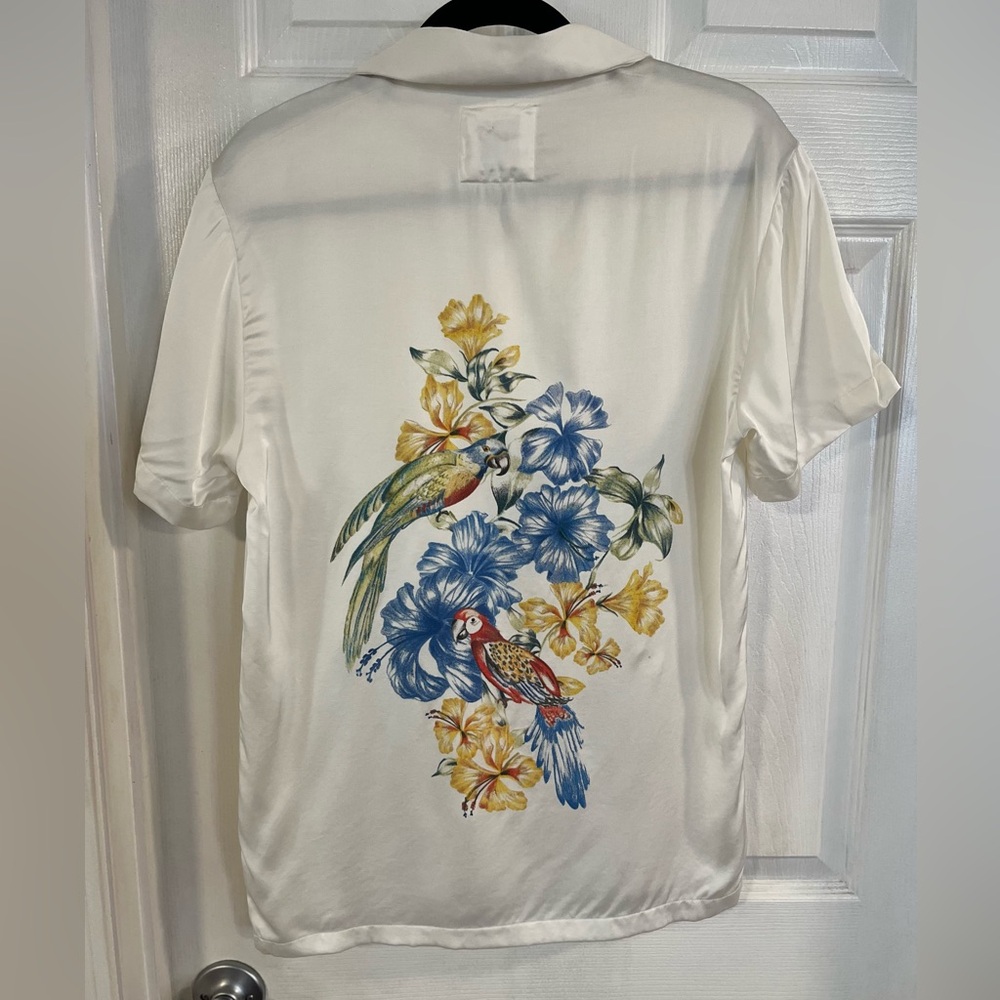 Denim and Flower size small men’s short sleeve button up